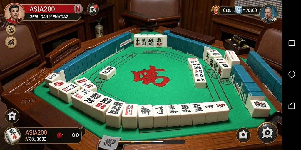 Tampilan gameplay ASIA200 yang menampilkan keseruan Mahjong.