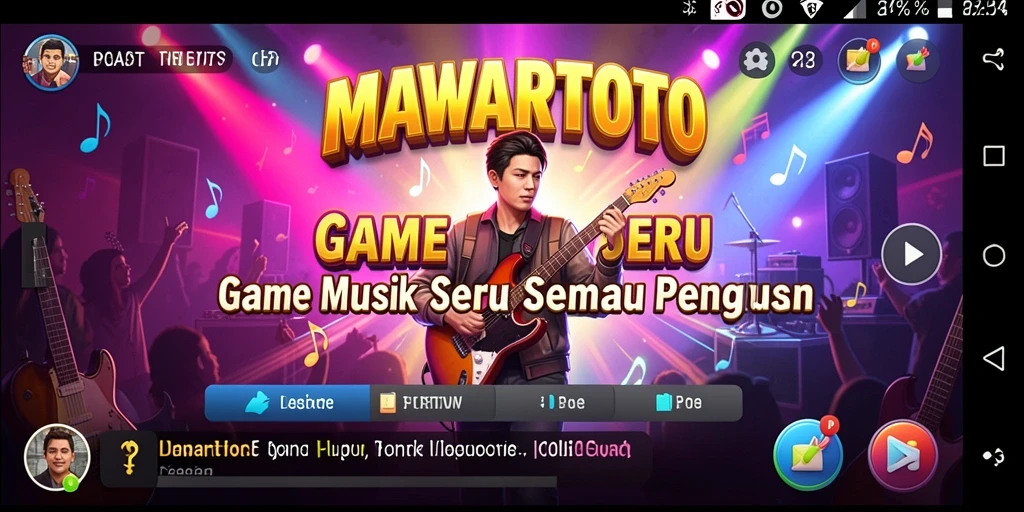 Tampilan utama gameplay MAWARTOTO dengan berbagai pilihan lagu.