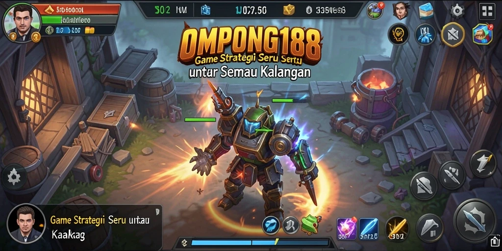 Tampilan gameplay OMPONG188 yang menegangkan dan penuh strategi.